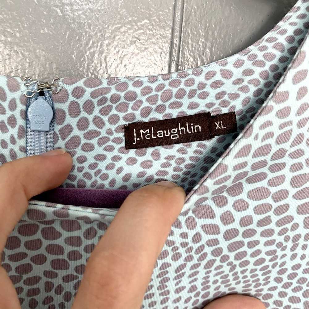 J. McLaughlin Blue Gray Dotted Catalina Cloth Sho… - image 3