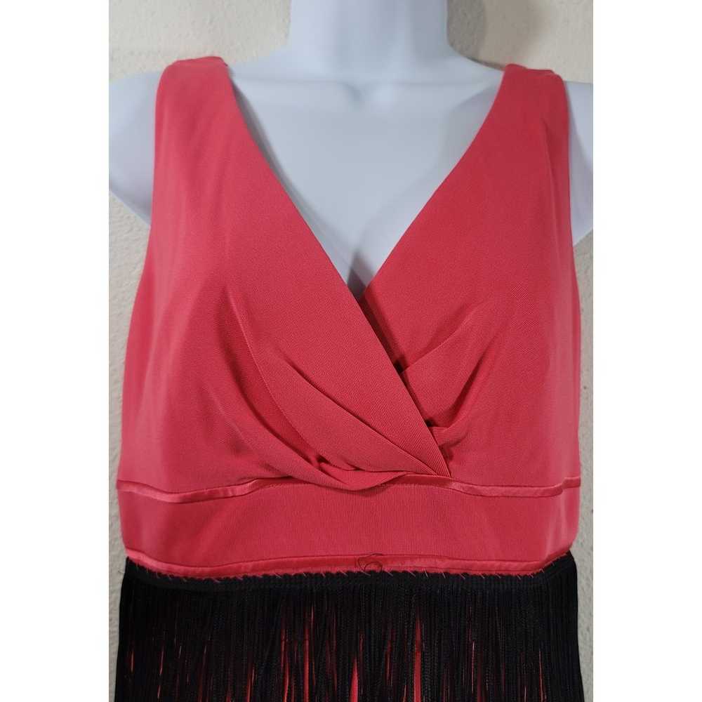 Kay Unger Coral Pink Crisscross Pleated Bodice Fr… - image 5