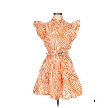 Derek Lam 10 Crosby Orange Zebra Print Dress - Si… - image 1