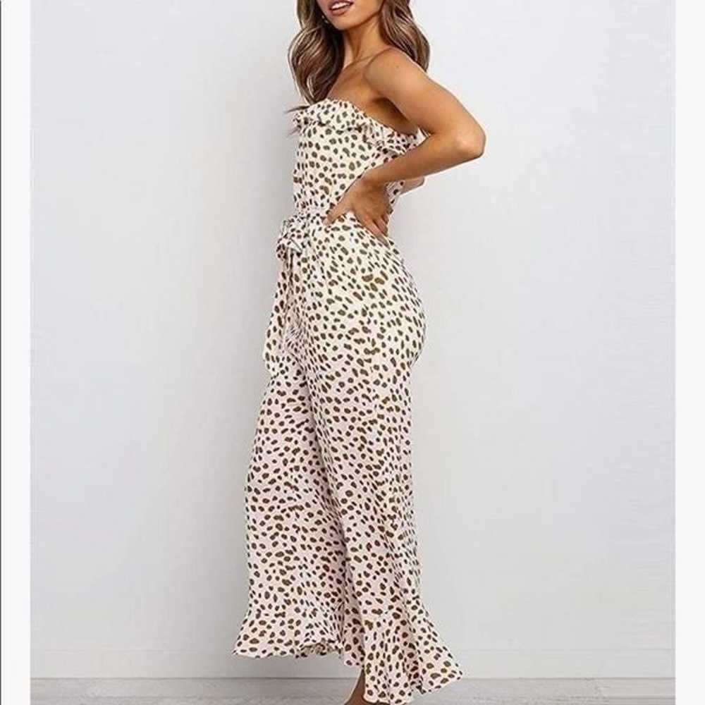 NEW Off Shoulder Polka Dot Wide Leg Romper - image 2