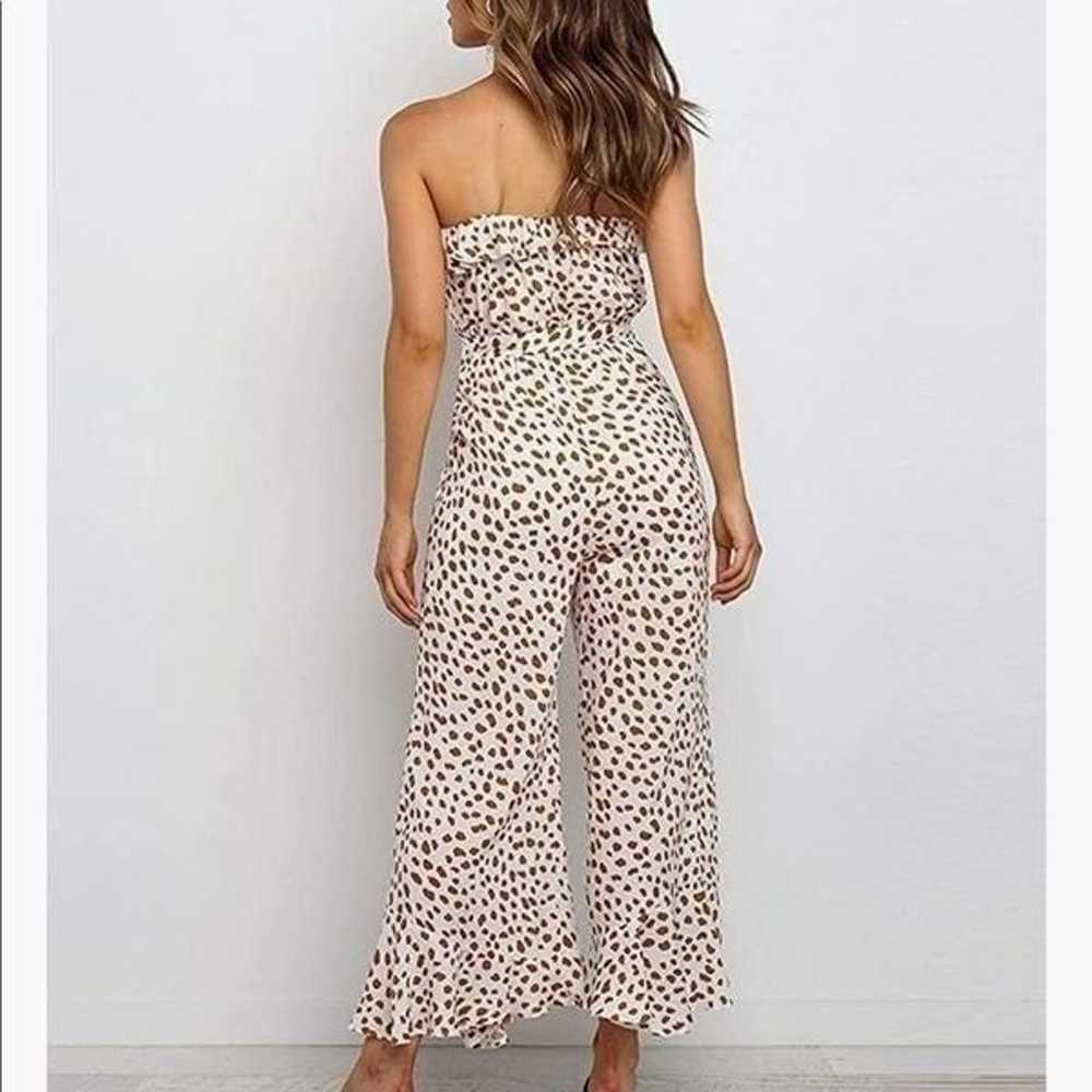 NEW Off Shoulder Polka Dot Wide Leg Romper - image 4