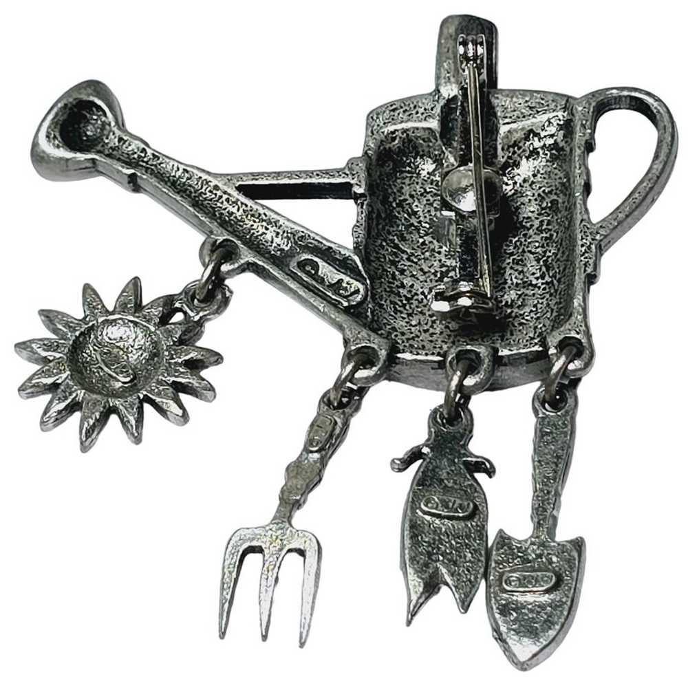 "JJ" Jonette Vintage Silver Pewter Gardening ~ Wa… - image 2