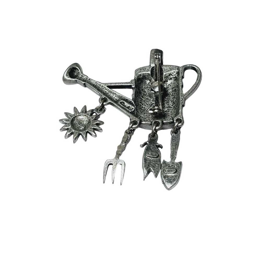 "JJ" Jonette Vintage Silver Pewter Gardening ~ Wa… - image 5