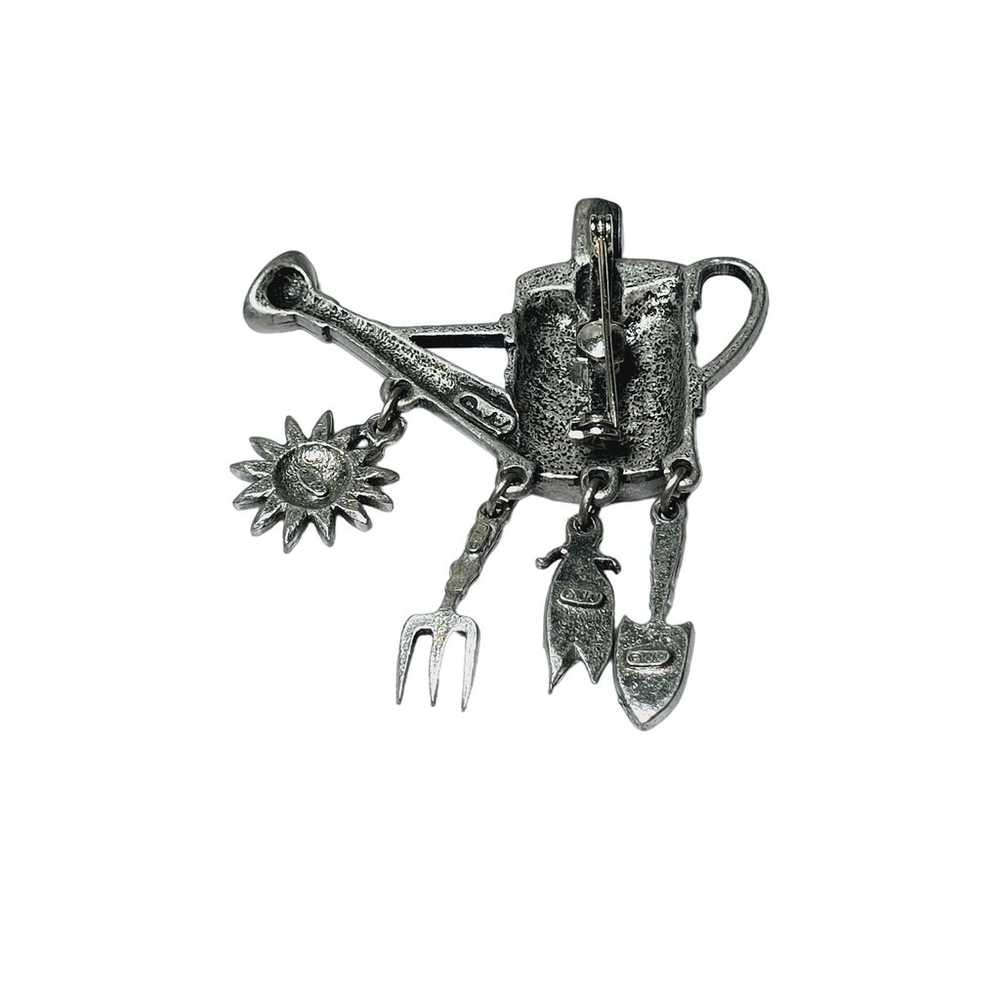 "JJ" Jonette Vintage Silver Pewter Gardening ~ Wa… - image 6