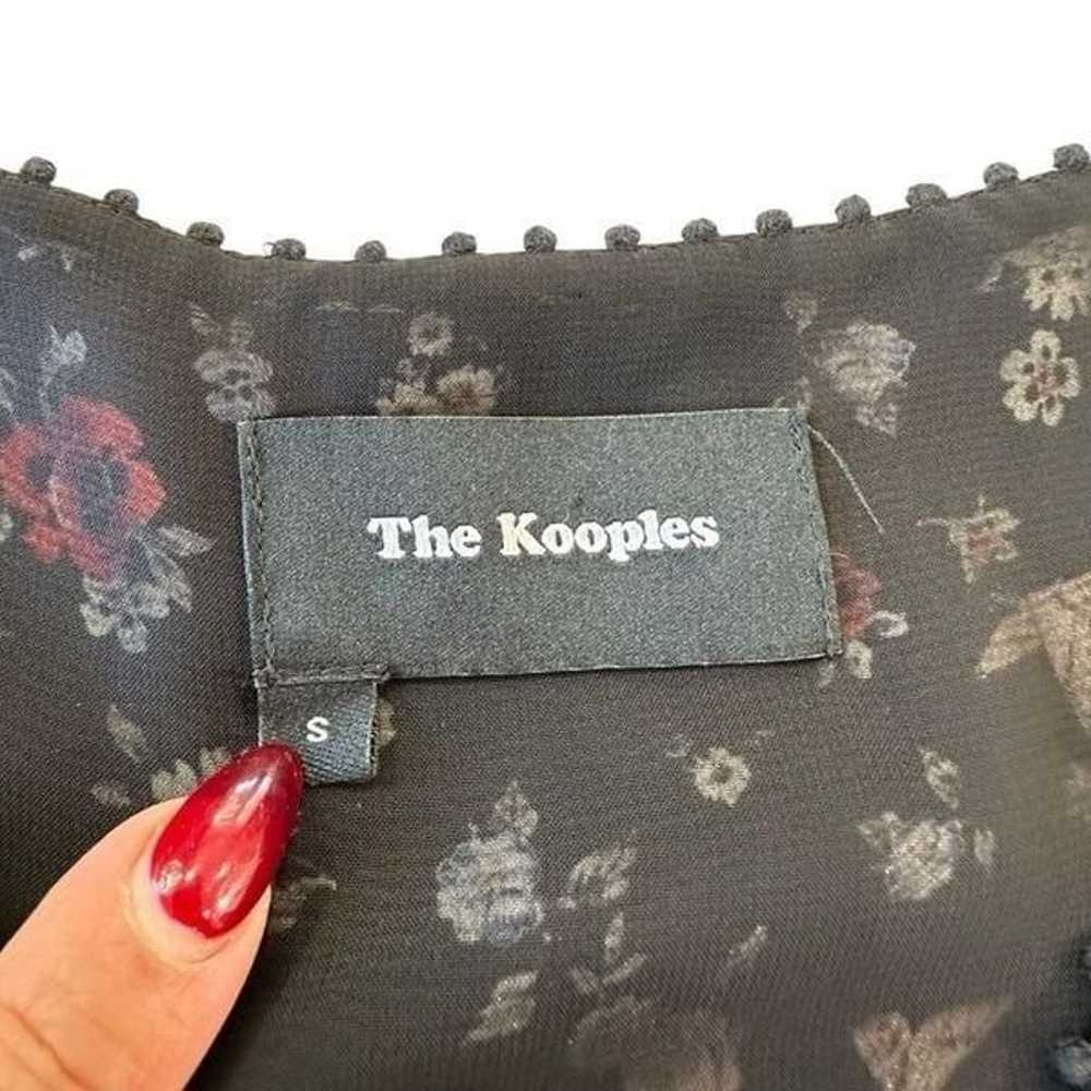 The Kooples Black Mixed Floral Butterfly Silk Dre… - image 7