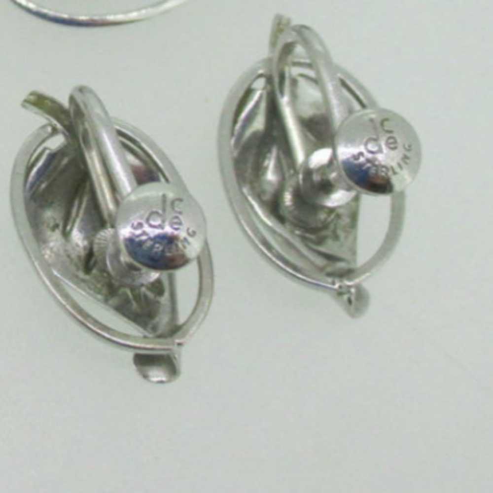 Sterling Silver DCE Curtis Design Screw Back Earr… - image 3