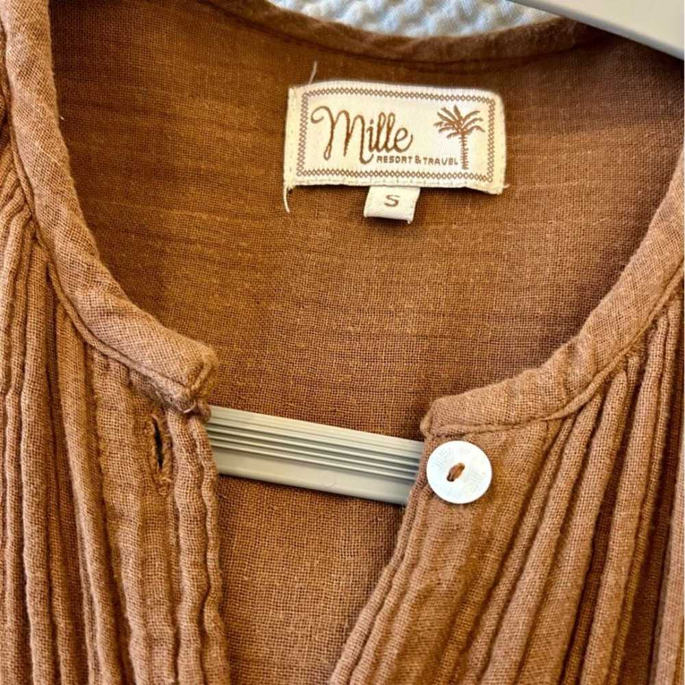 Mille Jasmine Cotton Gauze Midi Dress in brown - image 5