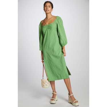 Anthropologie Maeve Low-Back Midi Dress Green