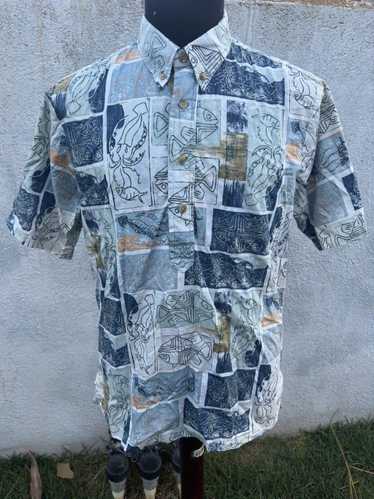 Hawaiian Shirt PreOwned Kahala Blue Hawaiian Prin… - image 1