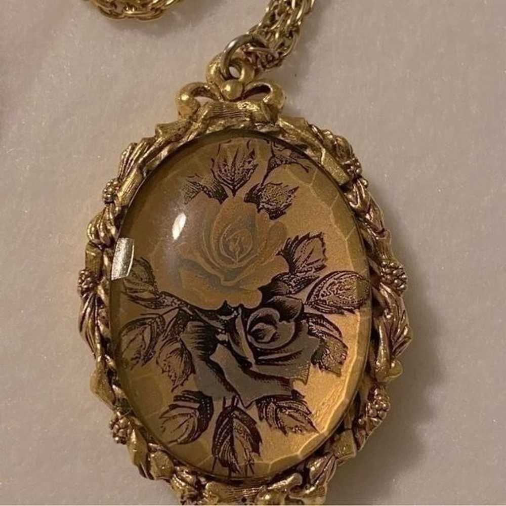 Vintage MAX FACTOR REVERSIBLE LOCKET/PERFUME PEND… - image 2