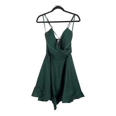 La Femme dress Fit & Flare minidress lace up gree… - image 1