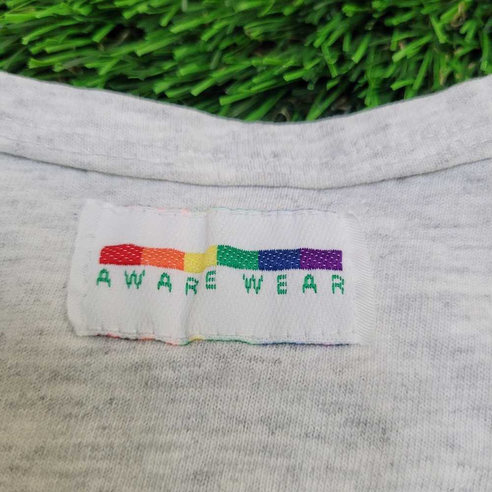 Anvil Vintage 90s Rainbow Workout Tank-Top M/L 21… - image 4