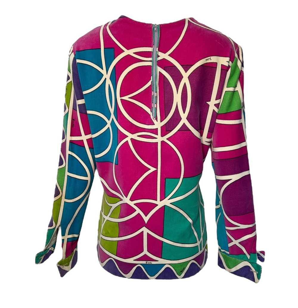 Emilio Pucci Cotton Velveteen Geometric Long Slee… - image 4