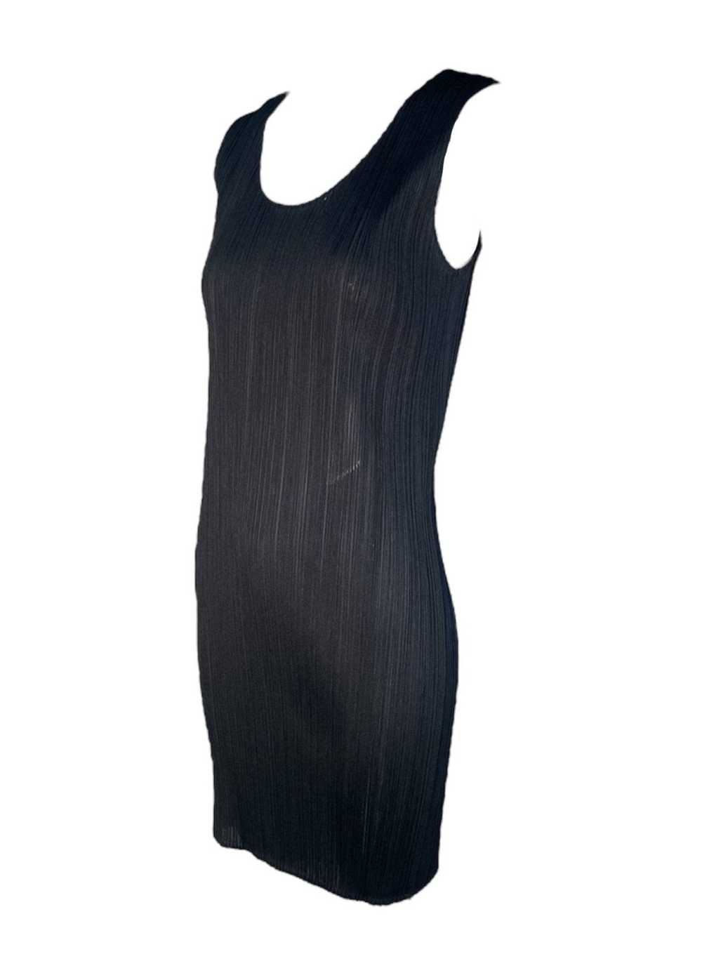 Issey Miyake Y2K Black Minimalist Semi-Sheer Tank… - image 2