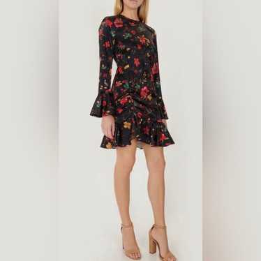 LIKELY Reilly Black Floral Mini Dress Sz 4 - image 1