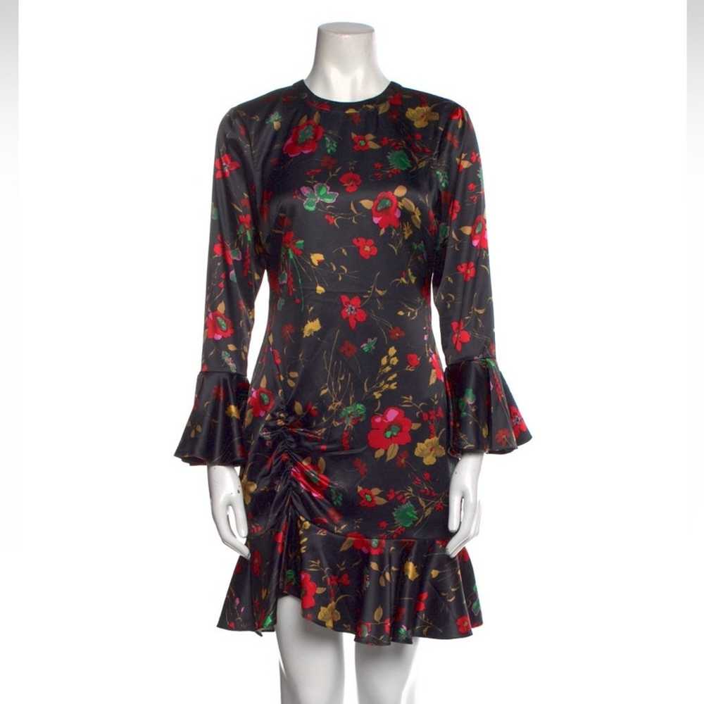 LIKELY Reilly Black Floral Mini Dress Sz 4 - image 3