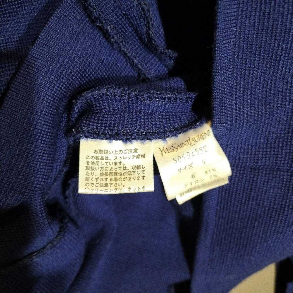 Yves Saint Laurent Blue Knit Dress M - image 3