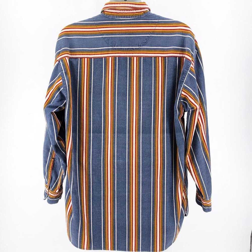 Vintage 90s striped corduroy shirt 1990s vintage - image 2