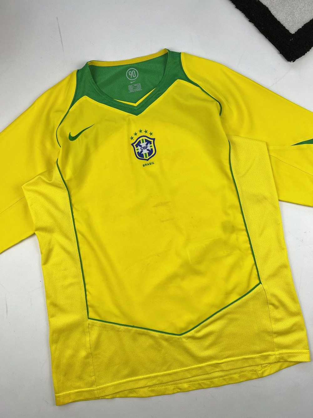 Nike × Soccer Jersey × Vintage 2004/05 NIKE BRASI… - image 3