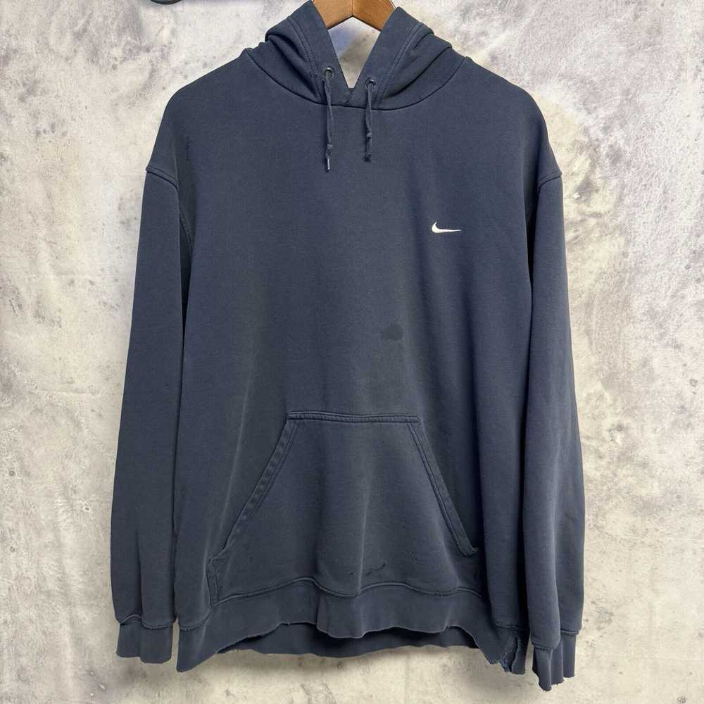 Nike × Vintage Vintage Nike Hoodie Mens 2XL Blue … - image 1