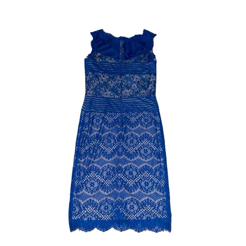 Tadashi Shoji Chantilly Lace Blue Sleeveless Shea… - image 8