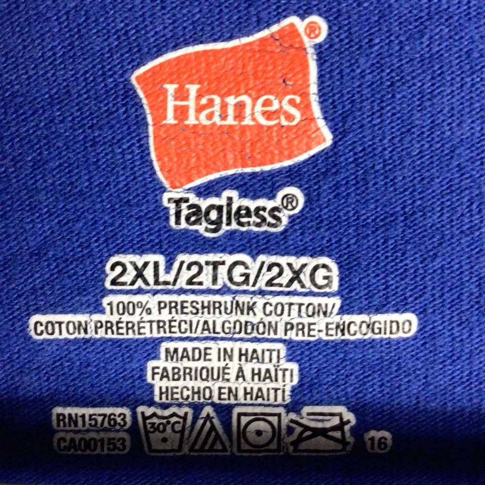 Hanes Dex Jaws Movie Parody T Shirt Blue 2XL XXL - image 3