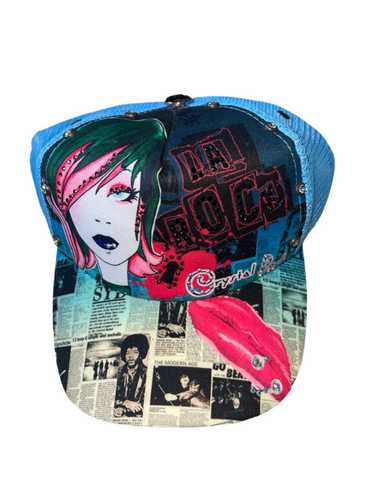 Christian Audigier × Vintage Crystal Rock Diva Hat