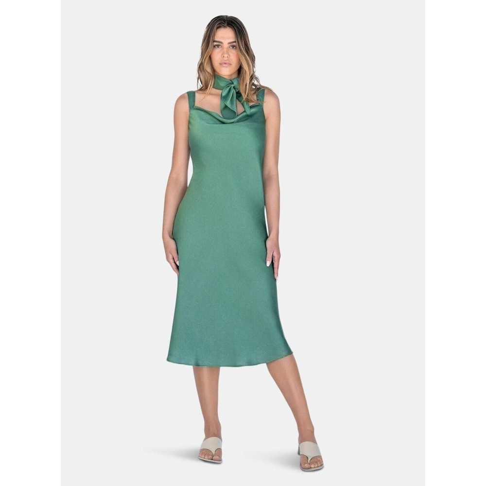 Marilyn Hatten Yolanda Silk slip midi Dress 100% … - image 2