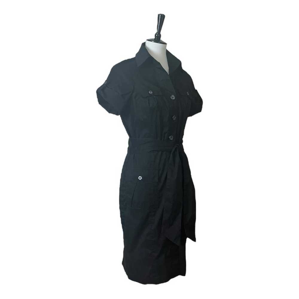 Diane Von Furstenberg Black Shirtdress Short Slee… - image 2