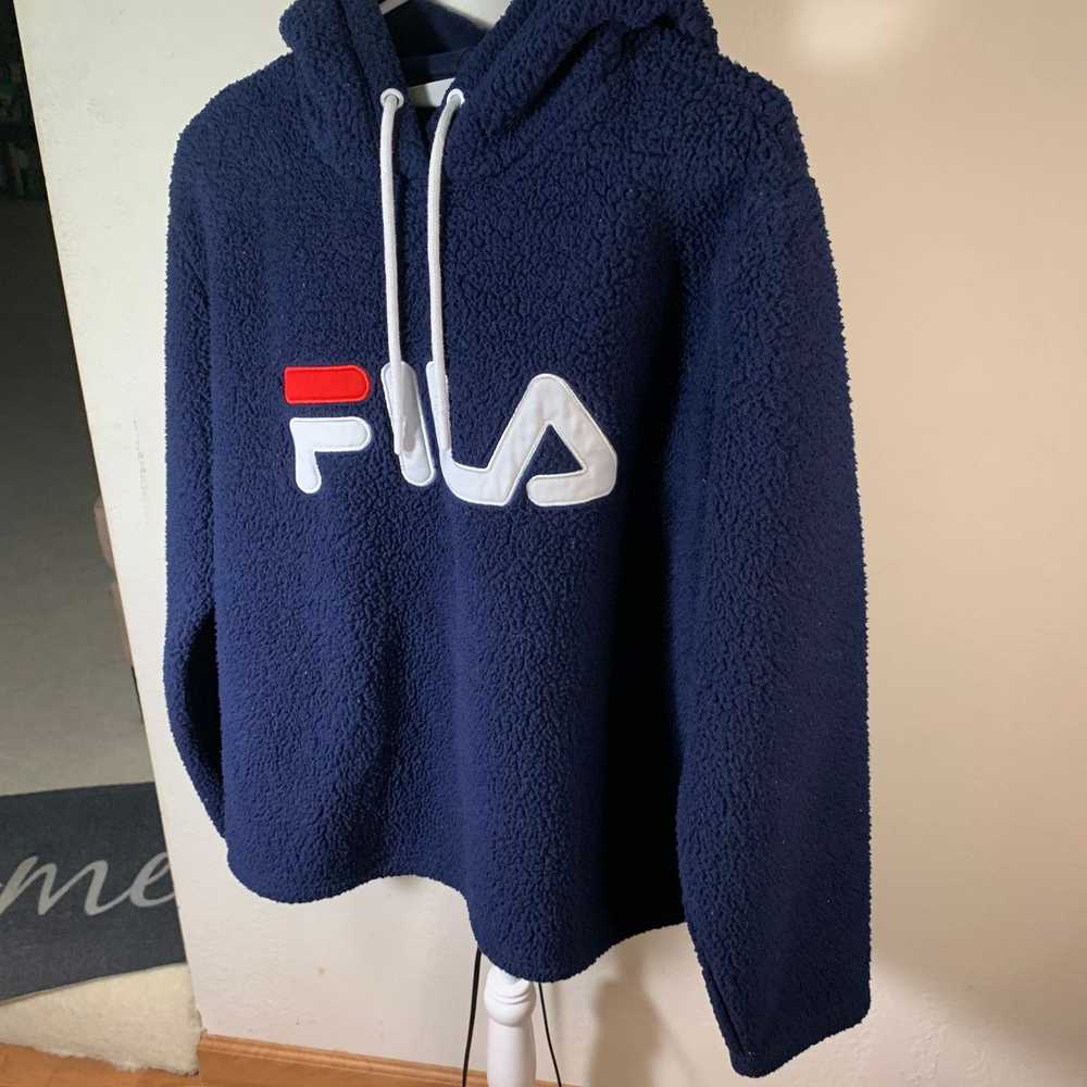 Fila FILA Blue Sherpa Pullover Women’s Hoodie Siz… - image 3