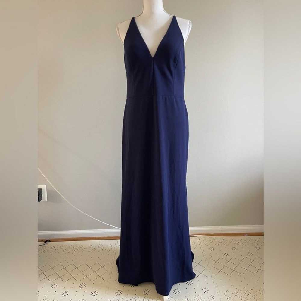 BHLDN Anthropologie 18 Tatum V Neck Crepe Gown Ma… - image 3