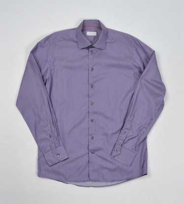 Eton Eton Contemporary Striped Purple Long Sleeve 