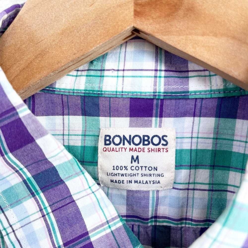 Bonobos Bonobos Long Sleeve Poplin Shirt Green Pu… - image 5