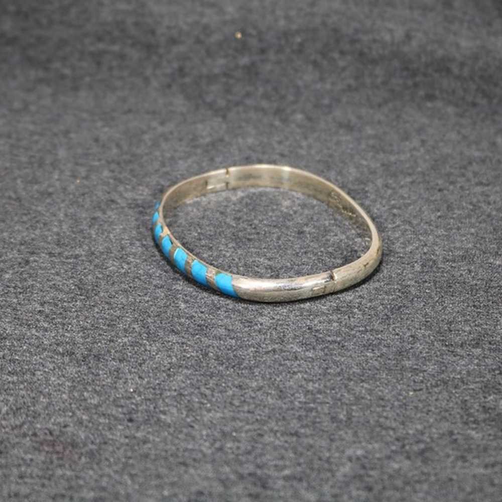 vintage handmade 925 sterling silver mexico turqu… - image 4