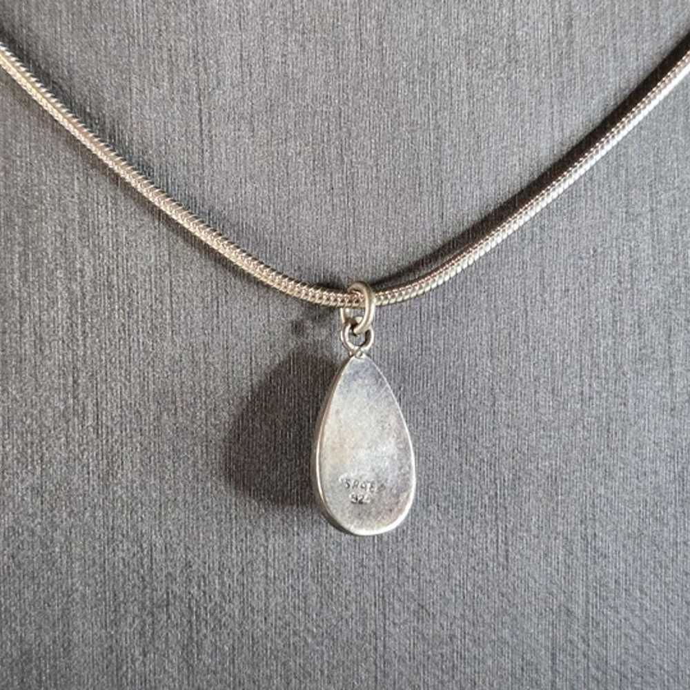 Womens Vintage Sterling Silver Tear Drop Israel P… - image 2