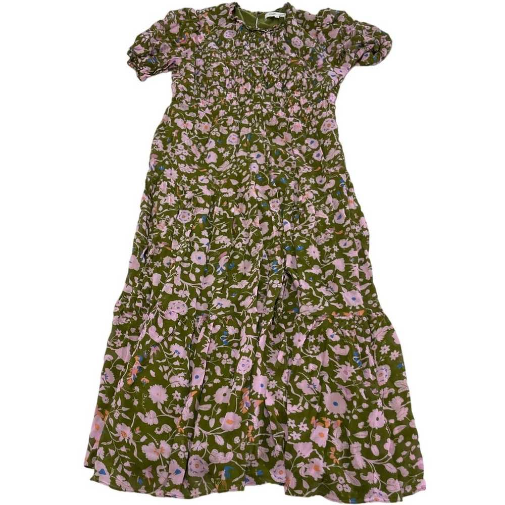 Diane Von Furstenberg Dress Womens 8 Green Pink F… - image 2