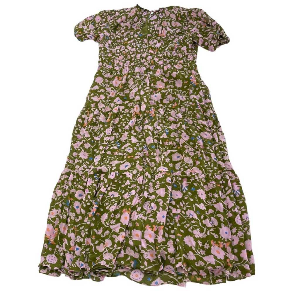 Diane Von Furstenberg Dress Womens 8 Green Pink F… - image 4