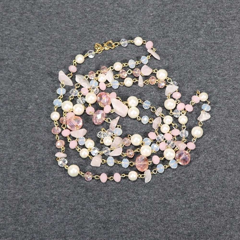 vintage jewelry Carolee pink quartz crystal beade… - image 3