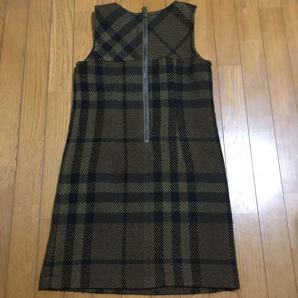 One-piece wool Burberry London 38 brown check pat… - image 4