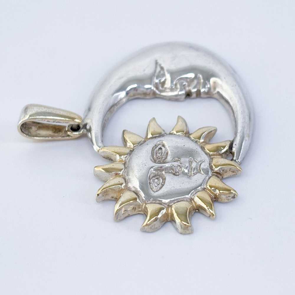 Vintage Mexico Sterling Silver 925 Sun and Moon P… - image 4