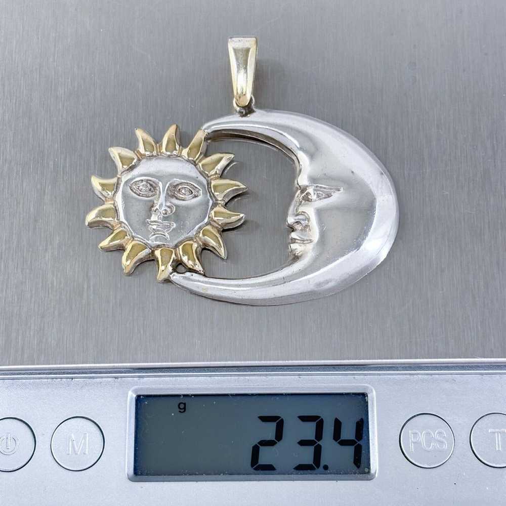 Vintage Mexico Sterling Silver 925 Sun and Moon P… - image 7