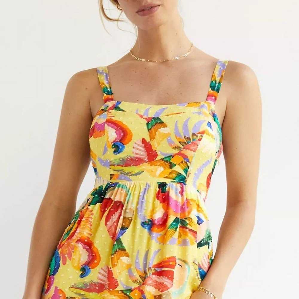 Farm Rio Anthropologie Textured Tropical Maxi Dre… - image 2