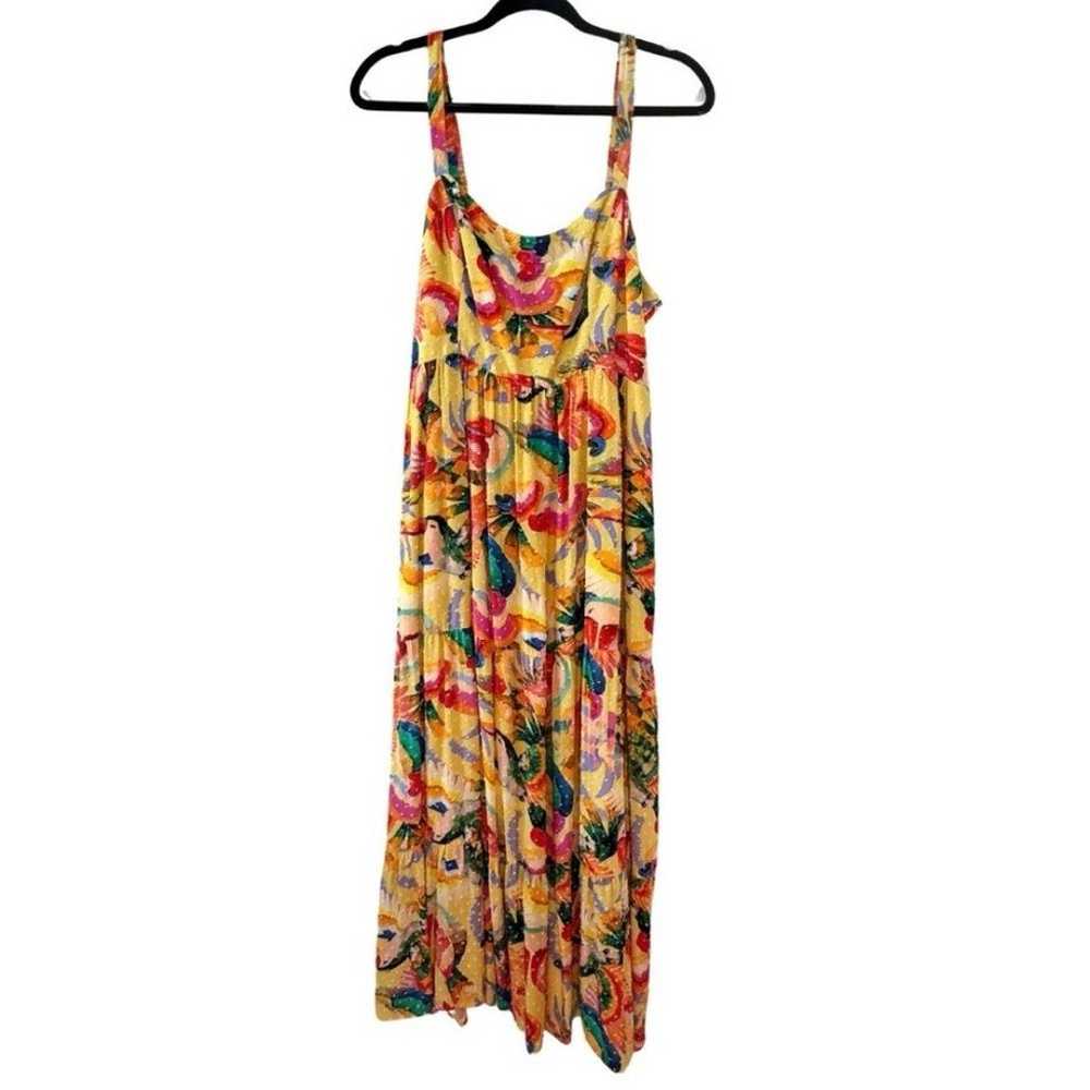 Farm Rio Anthropologie Textured Tropical Maxi Dre… - image 4