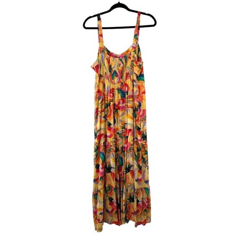 Farm Rio Anthropologie Textured Tropical Maxi Dre… - image 5