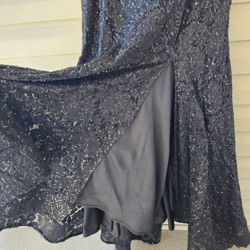 La Femme curve plus size black sequined maxi dres… - image 7