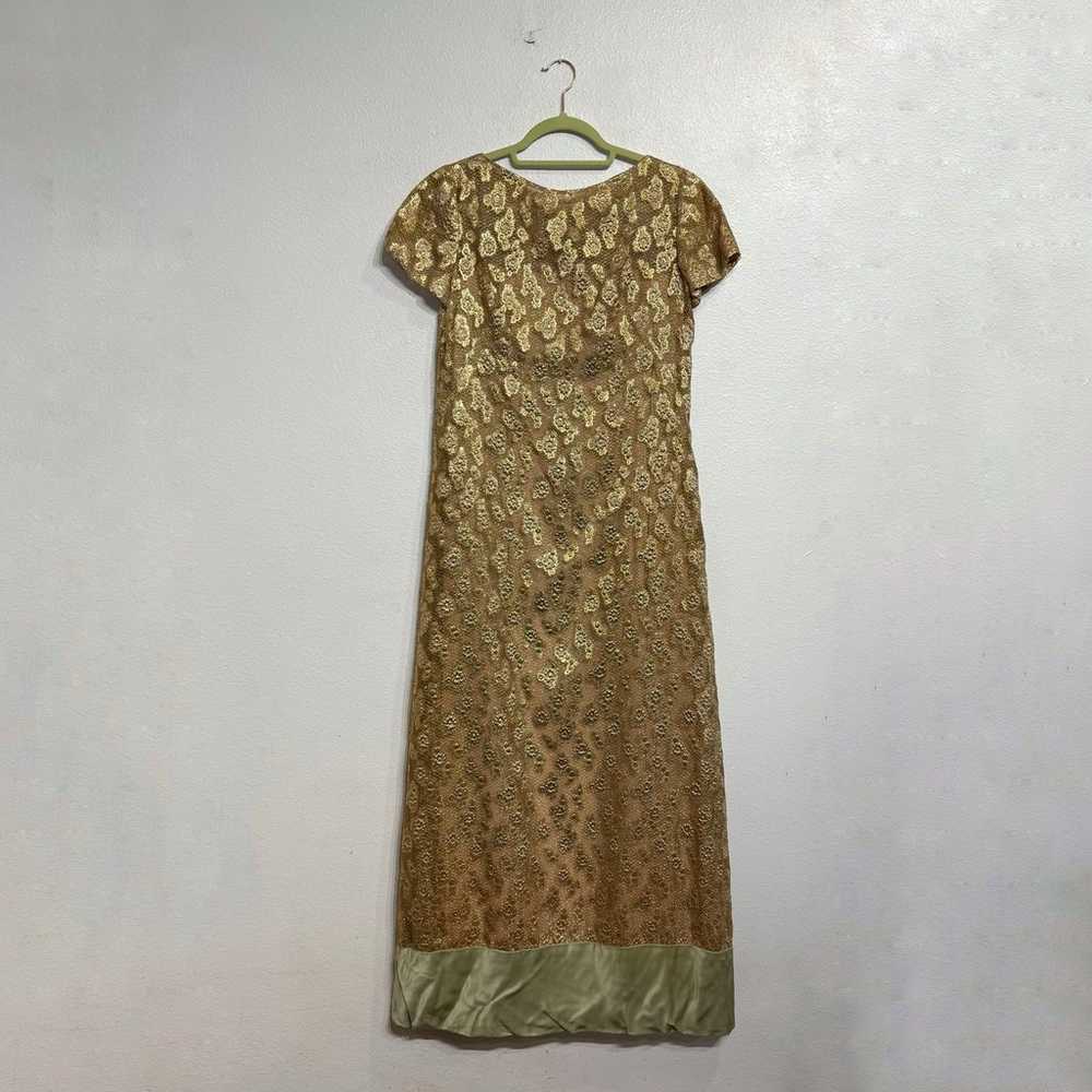 Malcolm Starr Gold Ornate Lace 60's Vintage Eveni… - image 1