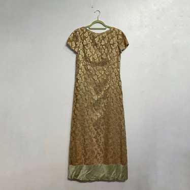 Malcolm Starr Gold Ornate Lace 60's Vintage Eveni… - image 1