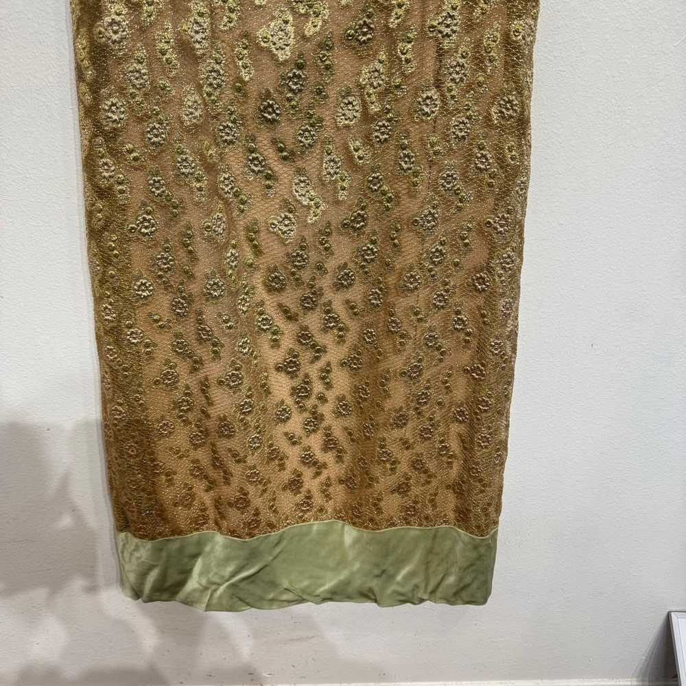 Malcolm Starr Gold Ornate Lace 60's Vintage Eveni… - image 3