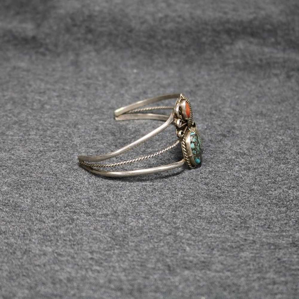 vintage handmade 925 sterling silver native turqu… - image 7