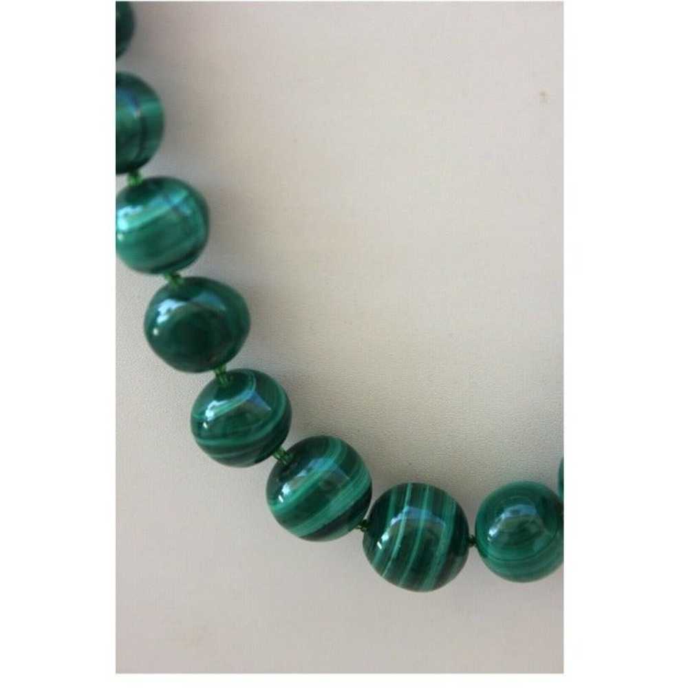 Vintage 24" Natural Green Malachite Stone Graduat… - image 3